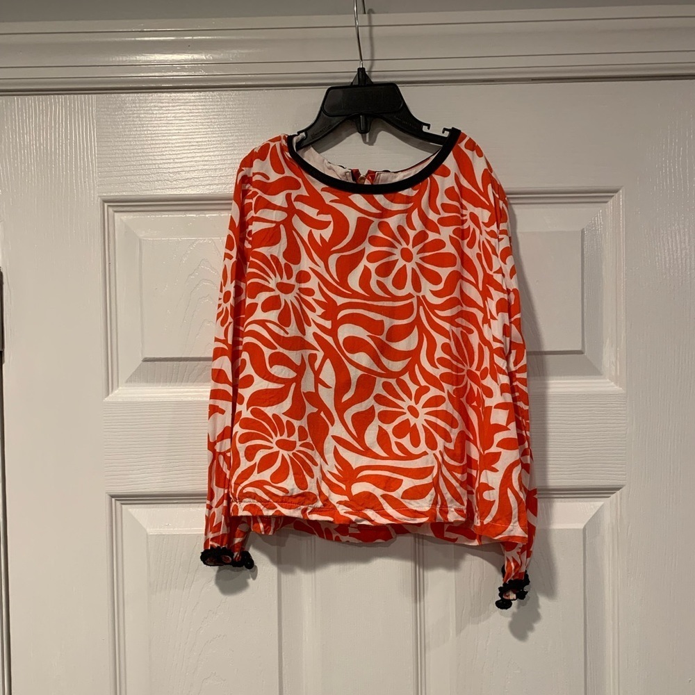 Little Marc Jacobs Floral Long Sleeve Blouse
